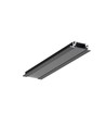2m aluprofil GROOVE10 BC/UX - Sort anodiseret, indbygget, LED skinne
