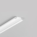 2m aluprofil GROOVE10 BC/UX - Hvid lakeret, indbygget, LED skinne