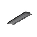 2m aluprofil GROOVE10 BC/UX - Sort anodiseret, indbygget, LED skinne