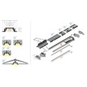 2m aluprofil GROOVE10 BC/UX - Hvid lakeret, indbygget, LED skinne