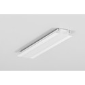 2m aluprofil GROOVE10 BC/UX - Hvid lakeret, indbygget, LED skinne