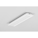 2m aluprofil GROOVE10 BC/UX - Hvid lakeret, indbygget, LED skinne