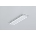 2m aluprofil GROOVE10.V2 A1C/U - Hvid lakeret, indbygget, LED skinne