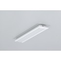 2m aluprofil GROOVE10.V2 A1C/U - Hvid lakeret, indbygget, LED skinne