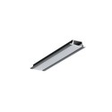 2m aluprofil GROOVE10.V2 A1C/U - Sort anodiseret, indbygget, LED skinne
