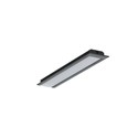 2m aluprofil GROOVE10.V2 A1C/U - Sort anodiseret, indbygget, LED skinne