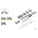 1m aluprofil GROOVE14 EE7F/TY - Anodiseret, indbygget, LED skinne