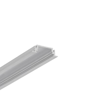 1m aluprofil GROOVE14 EE7F/TY - Ubehandlet aluminium, indbygget, LED skinne