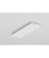 1m aluprofil GROOVE14 EE7F/TY - Hvid lakeret, indbygget, LED skinne