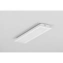 2m aluprofil GROOVE14 EE7F/TY - Hvid lakeret, indbygget, LED skinne