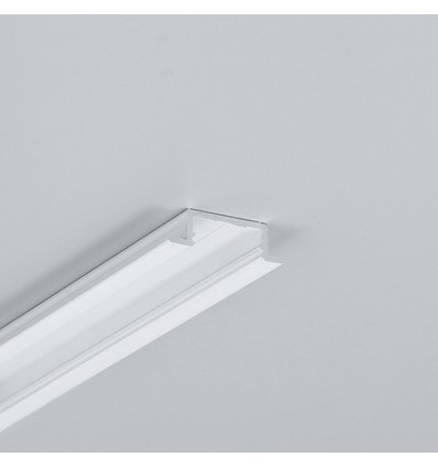 2m aluprofil GROOVE14.V2 BC3/Y - Hvid lakeret, indbygget, LED skinne
