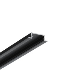 LED strip 2m aluprofil GROOVE14.V2 BC3/Y - Sort anodiseret, indbygget, LED skinne