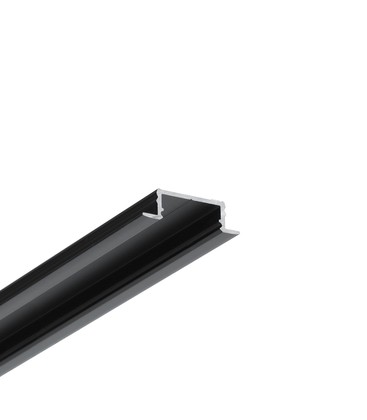 2m aluprofil GROOVE14.V2 BC3/Y - Sort anodiseret, indbygget, LED skinne 2m aluprofil GROOVE14.V2 BC3/Y - Sort anodiseret, indbygget, LED skinne