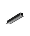 1m aluprofil SMART-IN10 AC2/Z - Sort anodiseret, indbygget, LED skinne
