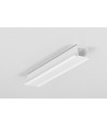 1m aluprofil SMART-IN10 AC2/Z - Hvid lakeret, indbygget, LED skinne