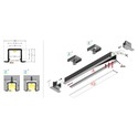 2m aluprofil SMART-IN10 AC2/Z - Anodiseret, indbygget, LED skinne