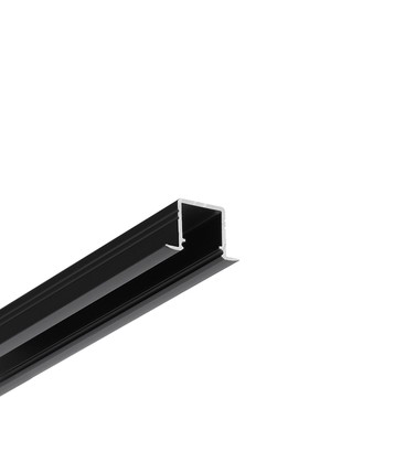 2m aluprofil SMART-IN10 AC2/Z - Sort anodiseret, indbygget, LED skinne