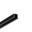 2m aluprofil SMART-IN10 AC2/Z - Sort anodiseret, indbygget, LED skinne