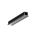 2m aluprofil SMART-IN10 AC2/Z - Sort anodiseret, indbygget, LED skinne