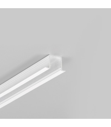 2m aluprofil SMART-IN10 AC2/Z - Hvid lakeret, indbygget, LED skinne