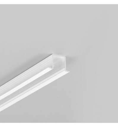 2m aluprofil SMART-IN10 AC2/Z - Hvid lakeret, indbygget, LED skinne