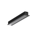 2m aluprofil SMART-IN10 AC2/Z - Sort anodiseret, indbygget, LED skinne