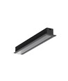 2m aluprofil SMART-IN10 AC2/Z - Sort anodiseret, indbygget, LED skinne