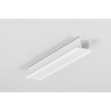 2m aluprofil SMART-IN10 AC2/Z - Hvid lakeret, indbygget, LED skinne