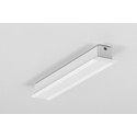 2m aluprofil SMART-IN10 AC2/Z - Hvid lakeret, indbygget, LED skinne