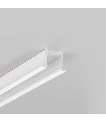 1m aluprofil SMART-IN16 BC3/U4 - Hvid lakeret, indbygget, LED skinne