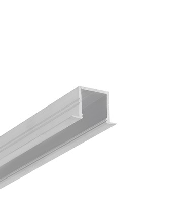 2m aluprofil SMART-IN16 BC3/U4 - Ubehandlet aluminium, indbygget, LED skinne
