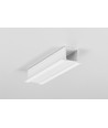 2m aluprofil SMART-IN16 BC3/U4 - Hvid lakeret, indbygget, LED skinne