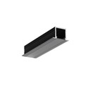 2m aluprofil SMART-IN16 BC3/U4 - Sort lakeret, indbygget, LED skinne