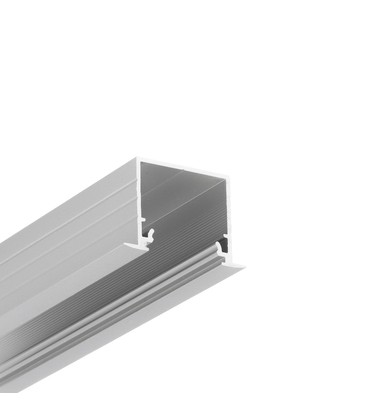 1m aluprofil LINEA-IN20 EE7F/U7 - Anodiseret, indbygget, LED skinne