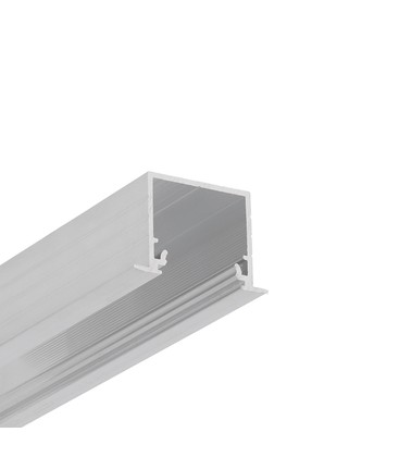 1m aluprofil LINEA-IN20 EE7F/U7 - Ubehandlet aluminium, indbygget, LED skinne