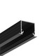 1m aluprofil LINEA-IN20 EE7F/U7 - Sort anodiseret, indbygget, LED skinne