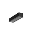 1m aluprofil LINEA-IN20 EE7F/U7 - Sort anodiseret, indbygget, LED skinne