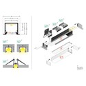 2m aluprofil LINEA-IN20 EE7F/U7 - Anodiseret, indbygget, LED skinne
