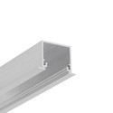 2m aluprofil LINEA-IN20 EE7F/U7 - Ubehandlet aluminium, indbygget, LED skinne