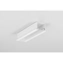 2m aluprofil LINEA-IN20 EE7F/U7 - Hvid lakeret, indbygget, LED skinne