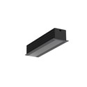 2m aluprofil LINEA-IN20 EE7F/U7 - Sort anodiseret, indbygget, LED skinne