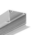 1m aluprofil PHIL RECESSED C10 - Anodiseret, indbygget, LED skinne