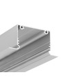 1m aluprofil PHIL RECESSED C10 - Anodiseret, indbygget, LED skinne