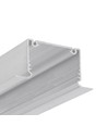 1m aluprofil PHIL RECESSED C10 - Ubehandlet aluminium, indbygget, LED skinne