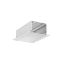 1m aluprofil PHIL RECESSED C10 - Ubehandlet aluminium, indbygget, LED skinne