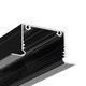 1m aluprofil PHIL RECESSED C10 - Sort lakeret, indbygget, LED skinne
