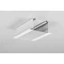 1m aluprofil PHIL RECESSED C10 - Hvid lakeret, indbygget, LED skinne