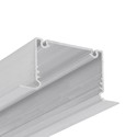 2m aluprofil PHIL RECESSED C10 - Ubehandlet aluminium, indbygget, LED skinne
