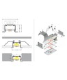 2m aluprofil PHIL RECESSED C10 - Ubehandlet aluminium, indbygget, LED skinne