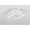 2m aluprofil PHIL RECESSED C10 - Hvid lakeret, indbygget, LED skinne